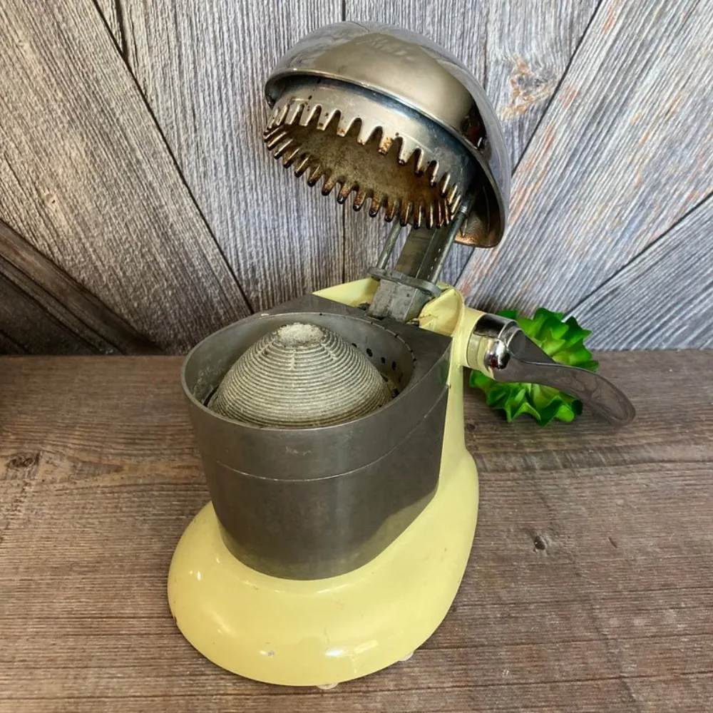 HAOYUNMA Vintage Metal Juicer {Vintage Juice-O-Mat Tilt Top Rival Aluminum Juicer Strainer Wedding Juicer Lemonade Fruit Press