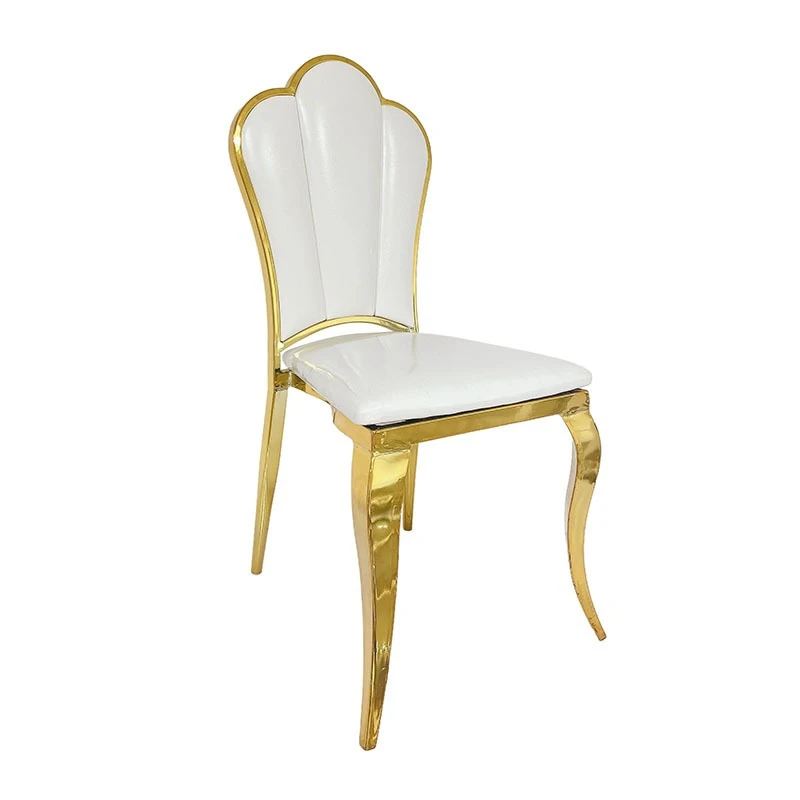

hotel banquet chair stainless steel metal upholstery backrest shell chair home modern simple plum blossom dining chair