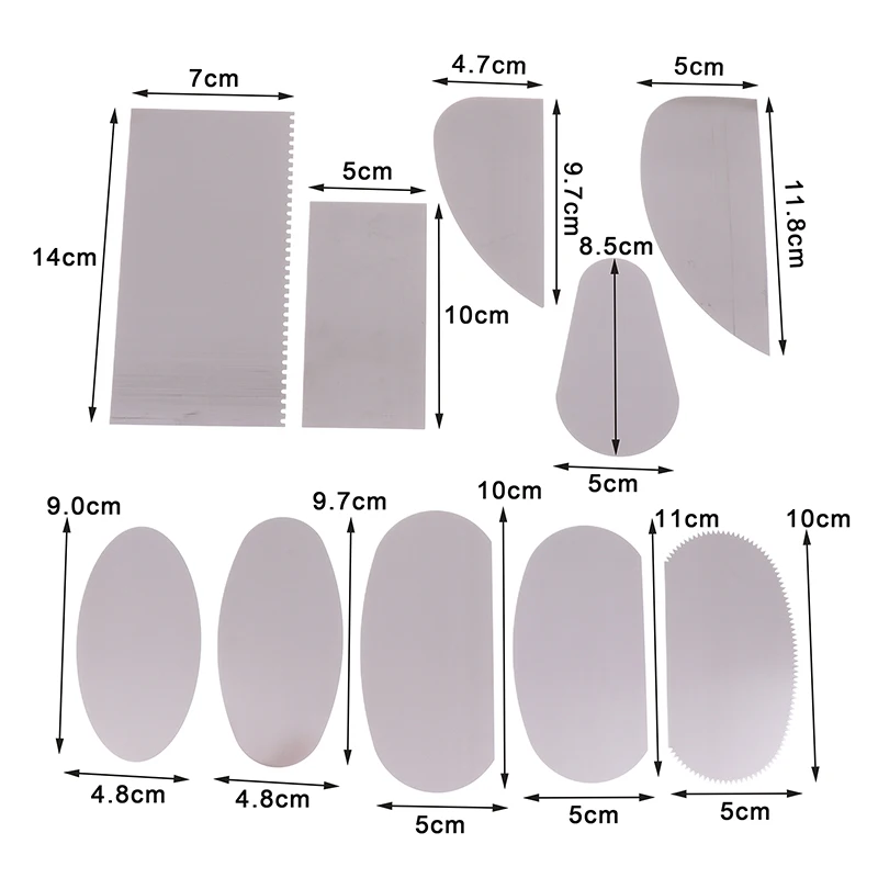 10 pz/set Strumento di Cottura di Argilla Scultura di Argilla Stampaggio di Ceramica Strumenti di Scultura In Acciaio Inox Raschietto Strumento di Ceramica Raschietto di Argilla
