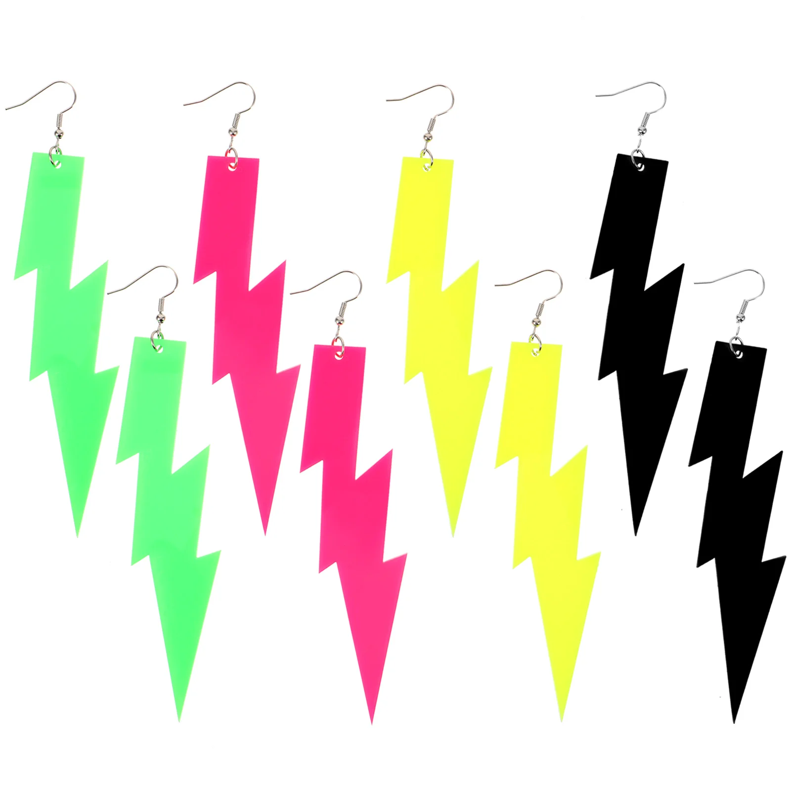 

Women Dangle Acrylic Hook Flash Drop Earrings Lightweight Punk Ear Jewelries Fashionable Dainty Earrings For