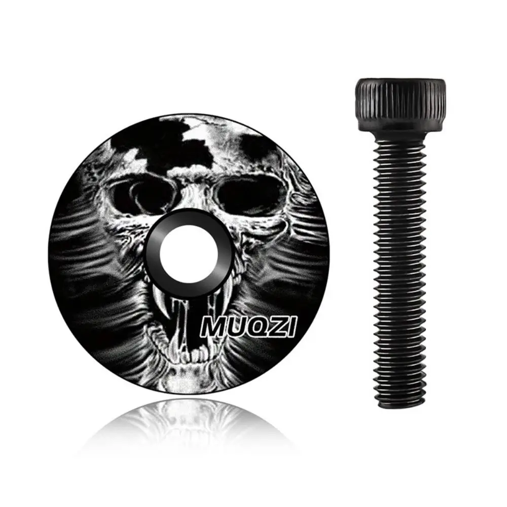 

Stem Cap Bicycle Bowl Cover 28.6mm 1 1/8" Aluminum Alloy Bicycle Stem Top Cap with Screws Cool Fork Tube Headset Cap Road Bikes
