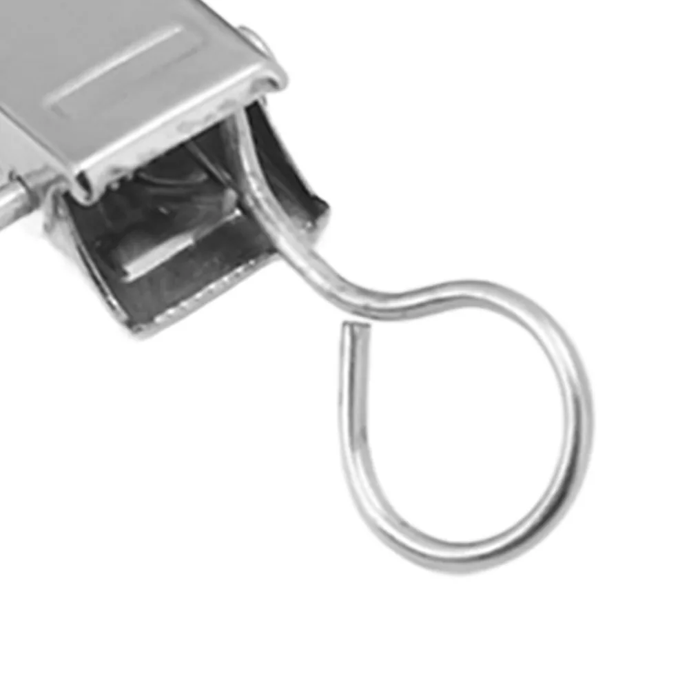 100PCS Stainless Steel Curtain Clips Silver Open and Closed Shower Curtain Clips Small Size Curtain Hangers Gutter Hanging