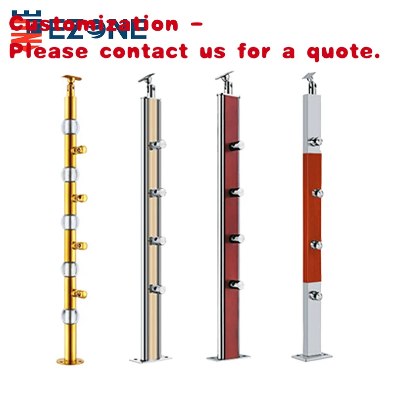 custom.Acrylic Balustrade Satin Stainless Steel Baluster Interior Stairs Balcony Deck Railing Handrail Hotels