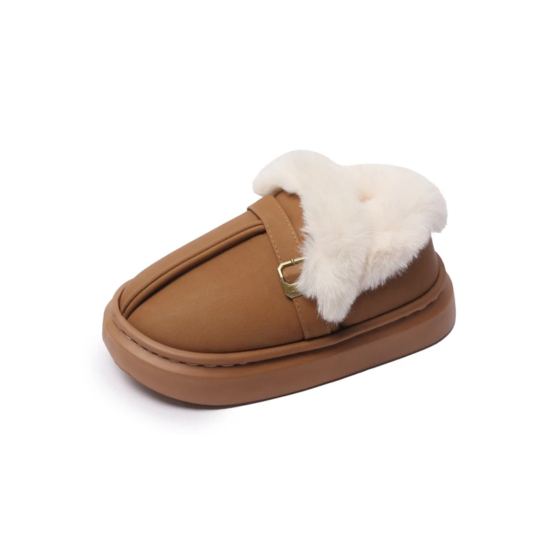 2025 겨울 신상 아동 캐주얼 플러시 신발 여자아이용 패션 한국 스타일 부드러운 밑창 미끄럼 방지 다용도 보온 스노우 부츠