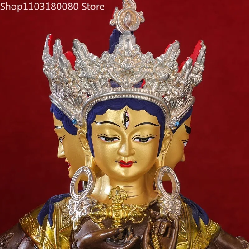 30cm Copper brass gilt silvering usnisa vijaya buddha statue Tibet buddhism Tantra Ushnisha Vijaya Namgyalma sculpture Large