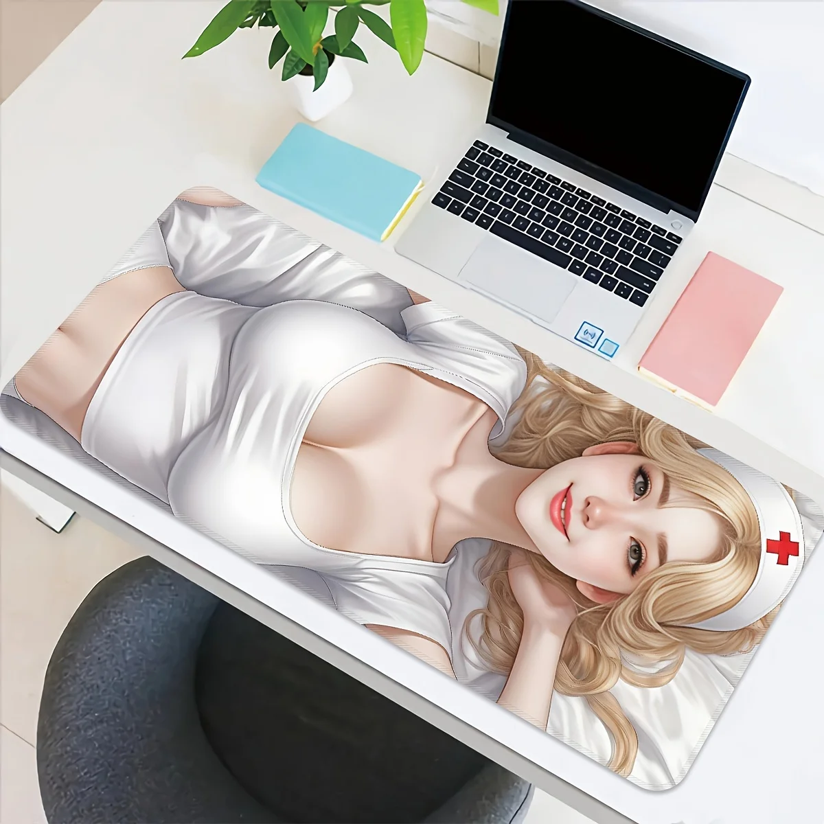 لوحة ماوس ألعاب كبيرة الحجم من الشعر الذهبي، حصيرة مكتب مطاطية سميكة ممتدة كبيرة الحجم، لوحة ماوس مكتب غير قابلة للانزلاق وقابلة للغسل بدقة #6