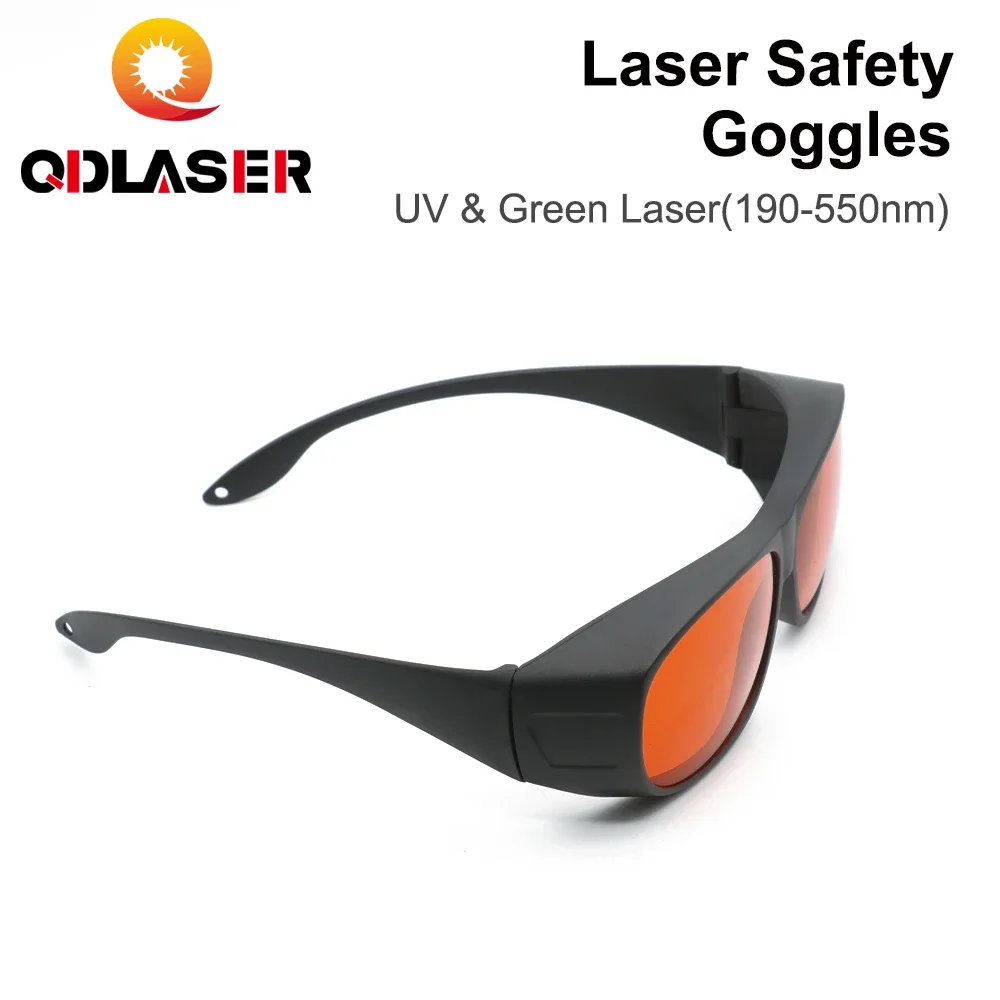 QDLASER 355nm نظارات السلامة بالليزر UV نوع C OD6 + 190-550nm نظارات واقية للنظارات الواقية لآلة الليزر UV