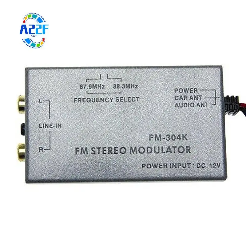 A22F-Universal Fm Modulator Stereo Mp3 Auto Antenne Kabel Car Radio Cinch Aux Adapter