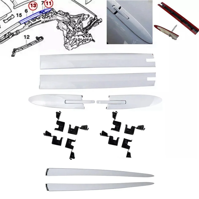 

14 Piece Set Roof Active Sunroof Roof Top Hinge Cover For BMW E93 335I M3 M4 F83 2007-2019