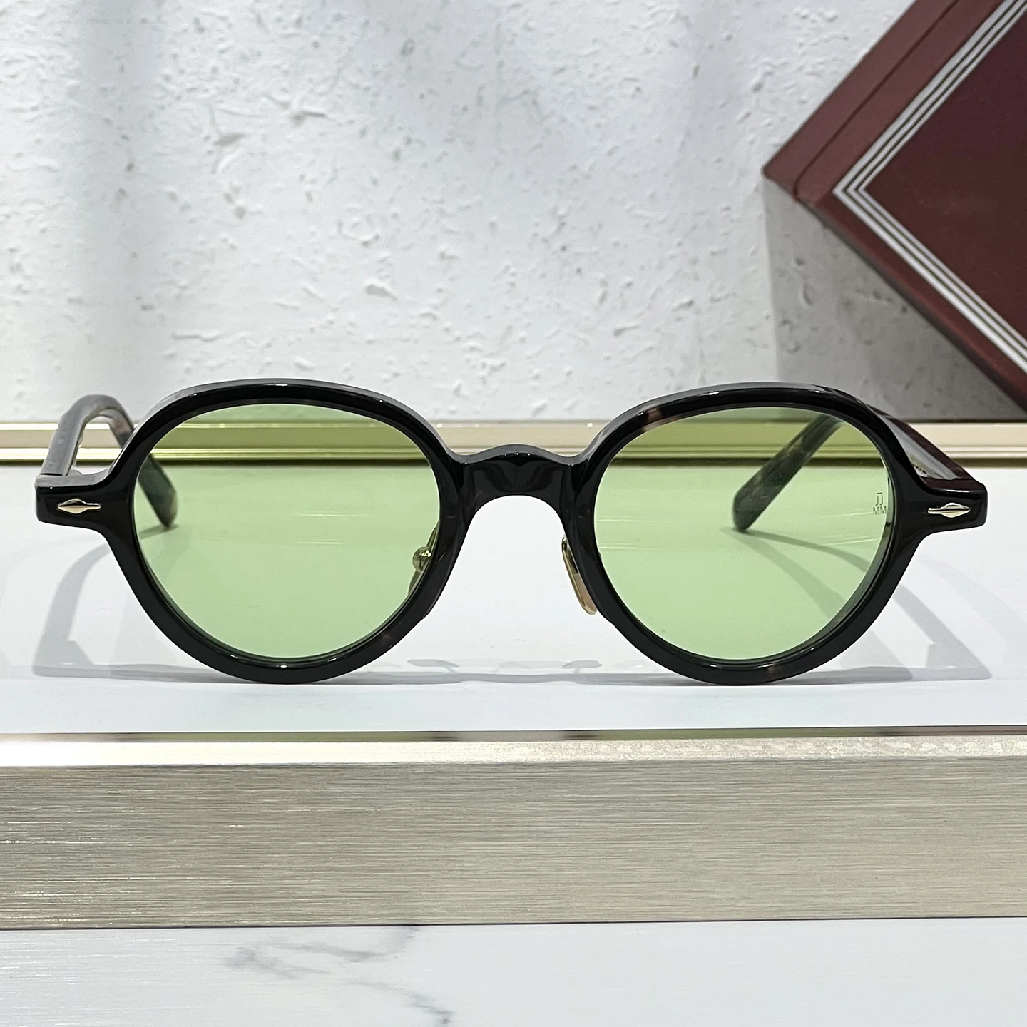 

Clark Jacqu Japanese Craft Handmade Acetate Fiber Vintage round Sunglasses for Men Glasses for Women Holiday Photography