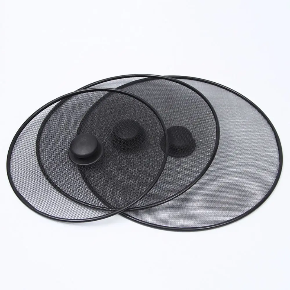 Black Splatter Screen Anti Grease Frying Pan Oil Splash Guard Lid Fine Mesh Splash Guard Cover Lid Kitchen Tools