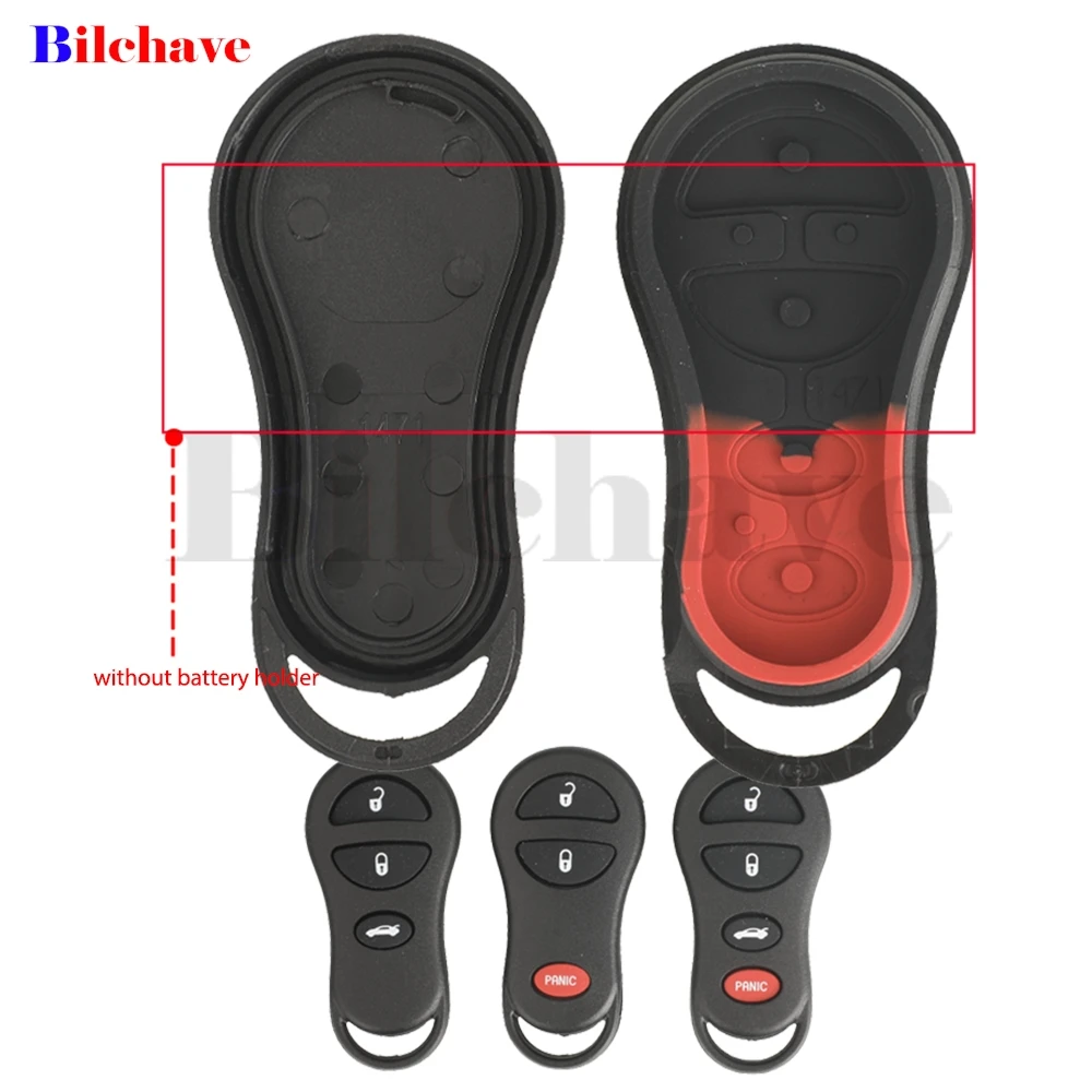 Jingyuqin 3/4 Buttons Without battery holder Car Key Shell For Chrysler For Dodge for Jeep Split remote key replacement Fob Case