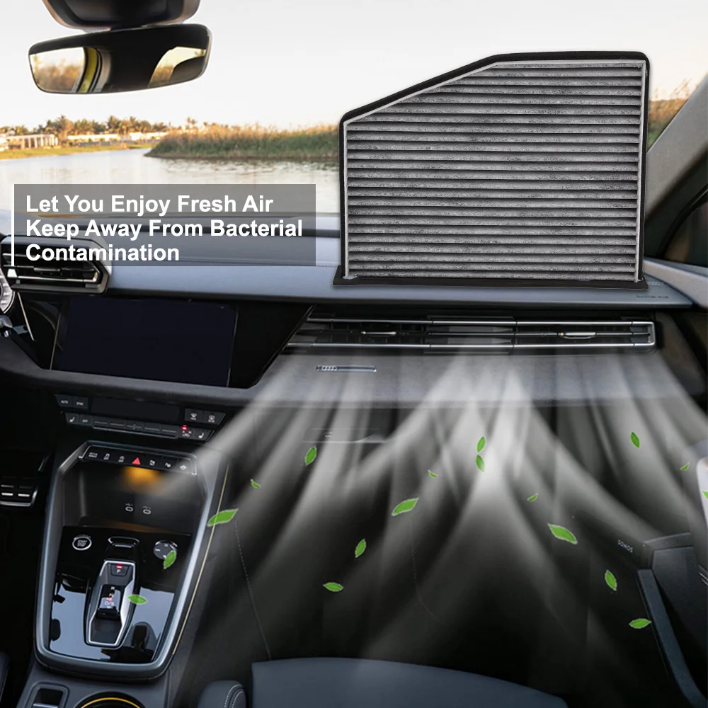 Für Audi A3 S3 TT VW Jetta Passat Pollen Cabin Carbon Luftfilter ersetzen 1K 1819653 Ein Autozubehör von CUK 2939 – Detail 14