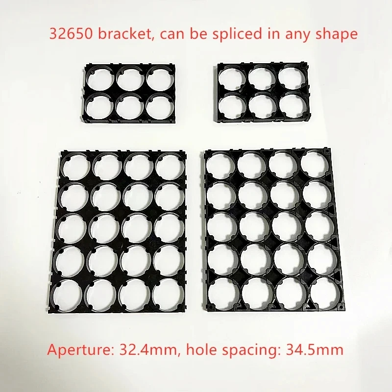 32650 Lithium Battery Holder Cylindrical Anti Vibration Plastic Battery Pack Bracket Li-ion Battery Spacer Cell Holder