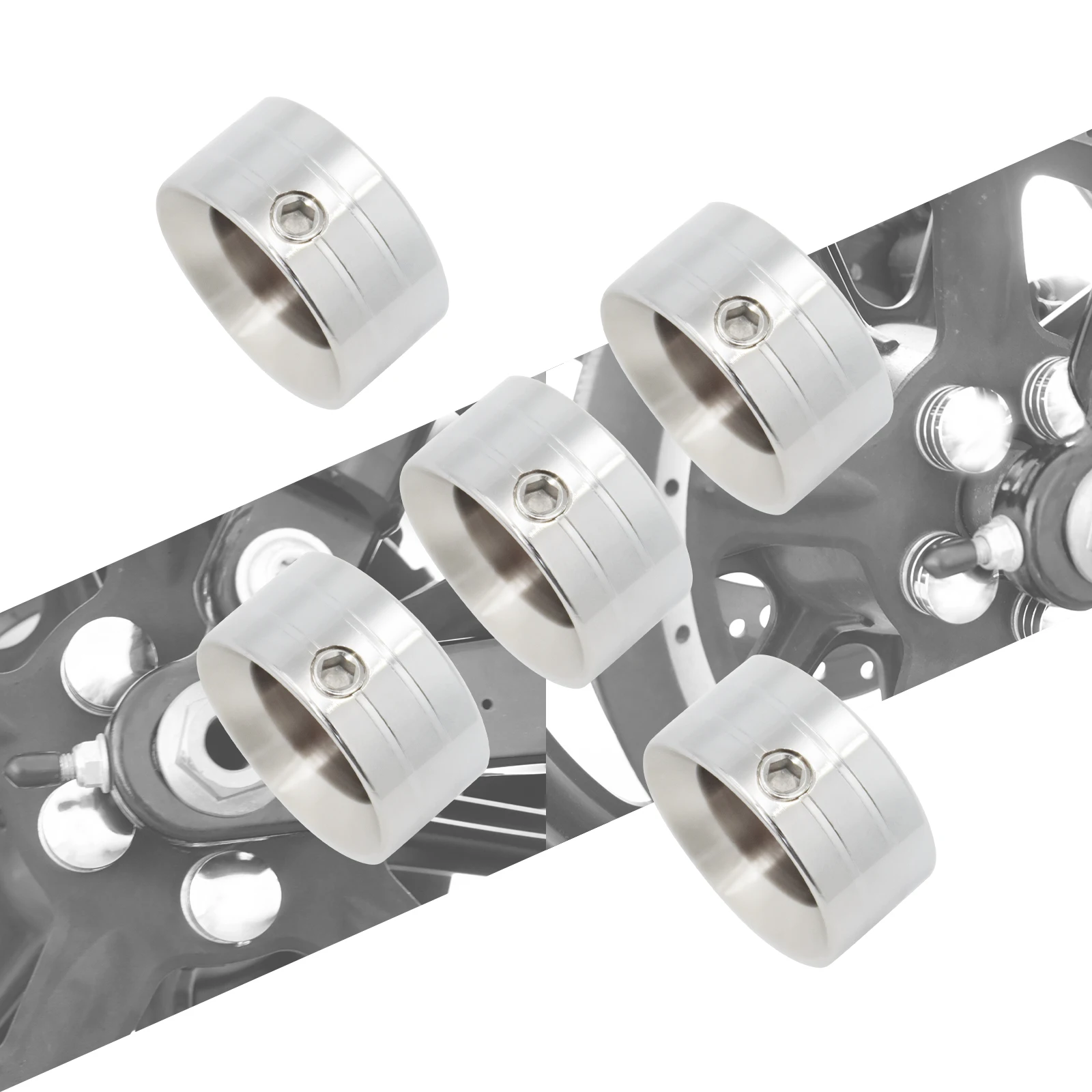 

Motorcycle Rear Sprocket Flat Bolt Cap Cover Kit Chrome For Harley For Touring For Road King For Street Glide For Sportster