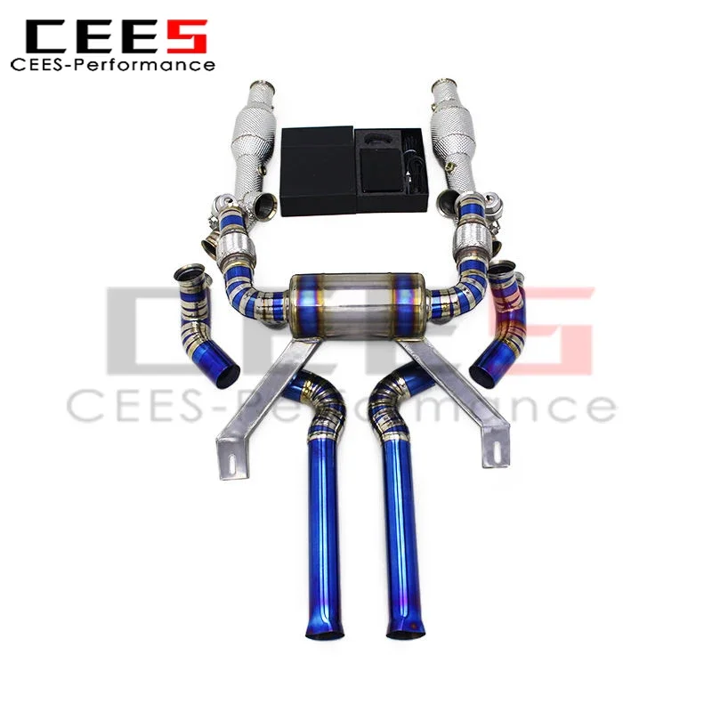 CEES ماسورة العادم الكاملة لامبورغيني مورسيلاجو LP620/LP640/LP670 V12 6.2 2006-2016 صمام الهروب عادم Catback