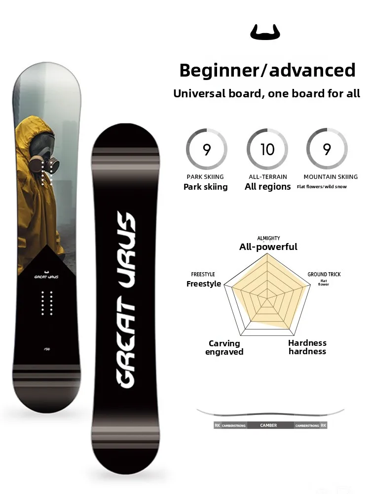 New Doomsday Snowboard Adult Professional Snowboard Flat Flower Board All-round Board Carbon Fiber