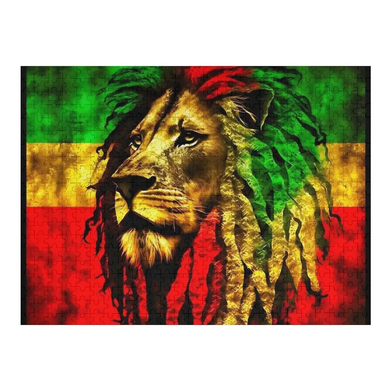 

The King, Rasta Lion Jigsaw Puzzle Children Wooden Boxes Jigsaw Custom Wooden Name Puzzle