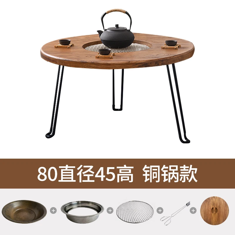 Household Folding Tea Table Table and Chair Combination Can Be Bbq Hot Pot Small Garden Table