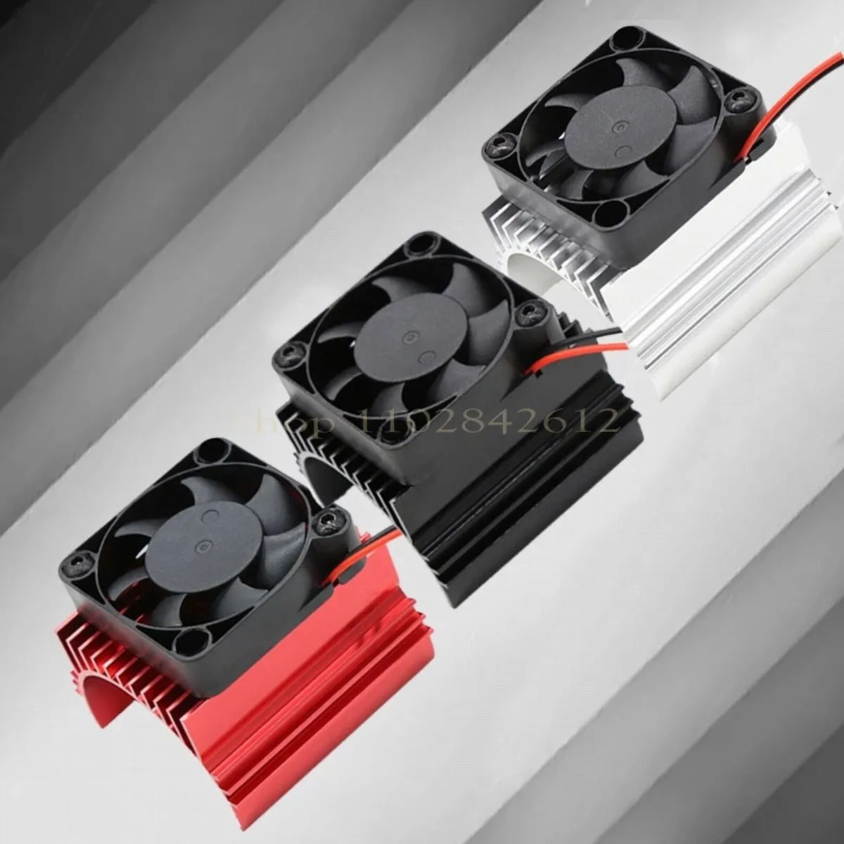 Aluminum Heatsink 5V Cooling Fan For 1/8 RC Car 1515 1512 4274 4268 Motor RC Car