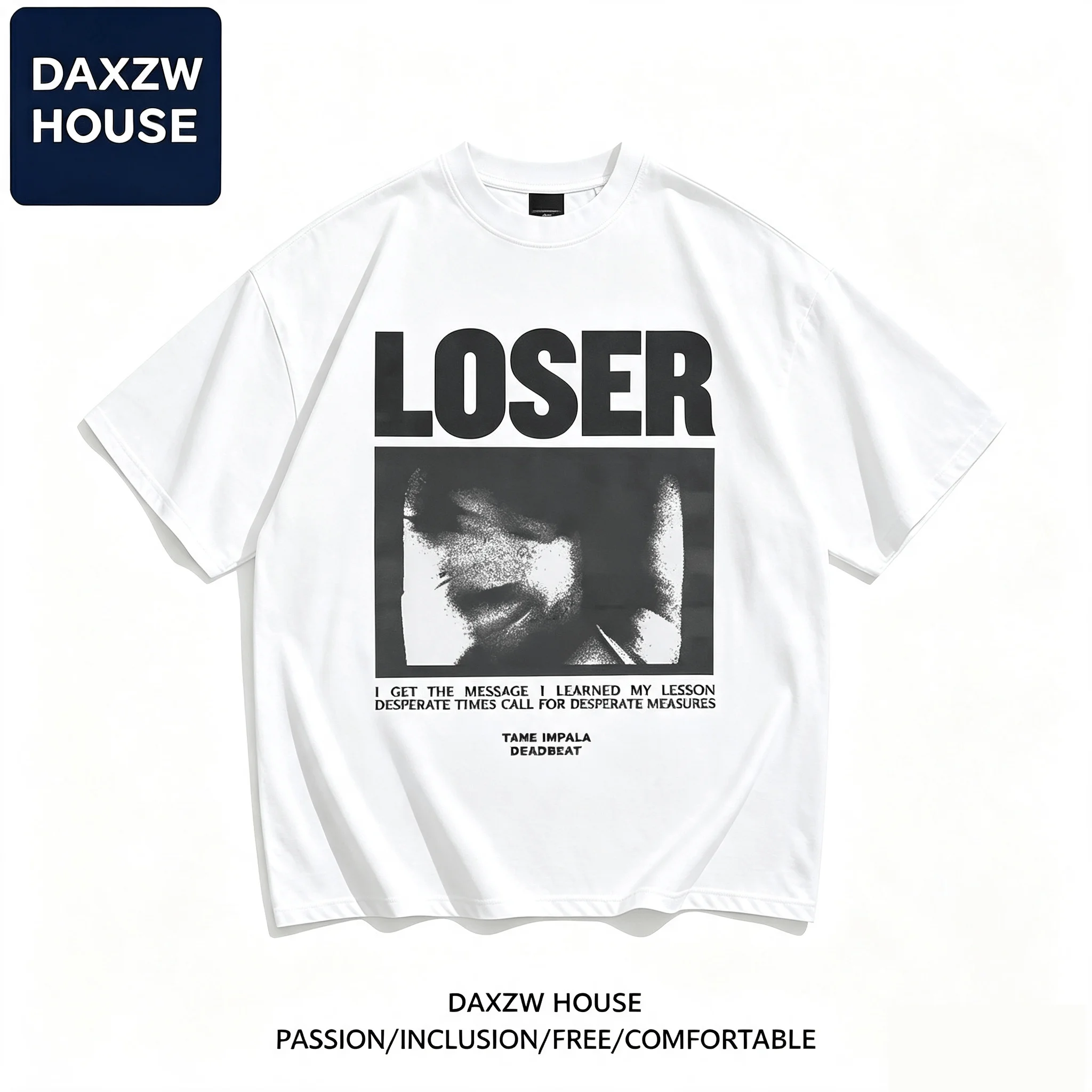 Tame Impala Loser Graphic Tee, Deadbeat Album 2026 Merch, Harajuku Style Unisex Premium Cotton T-Shirt, Perfect Fan Gift Fashion