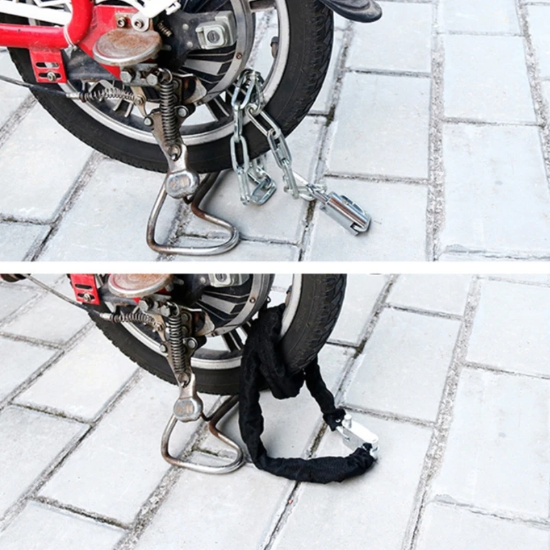 Motorcycle Bike Lock Heavy-duty Chain Lock Bike Security Padlock with 3 keys Anti Theft Chain Lock