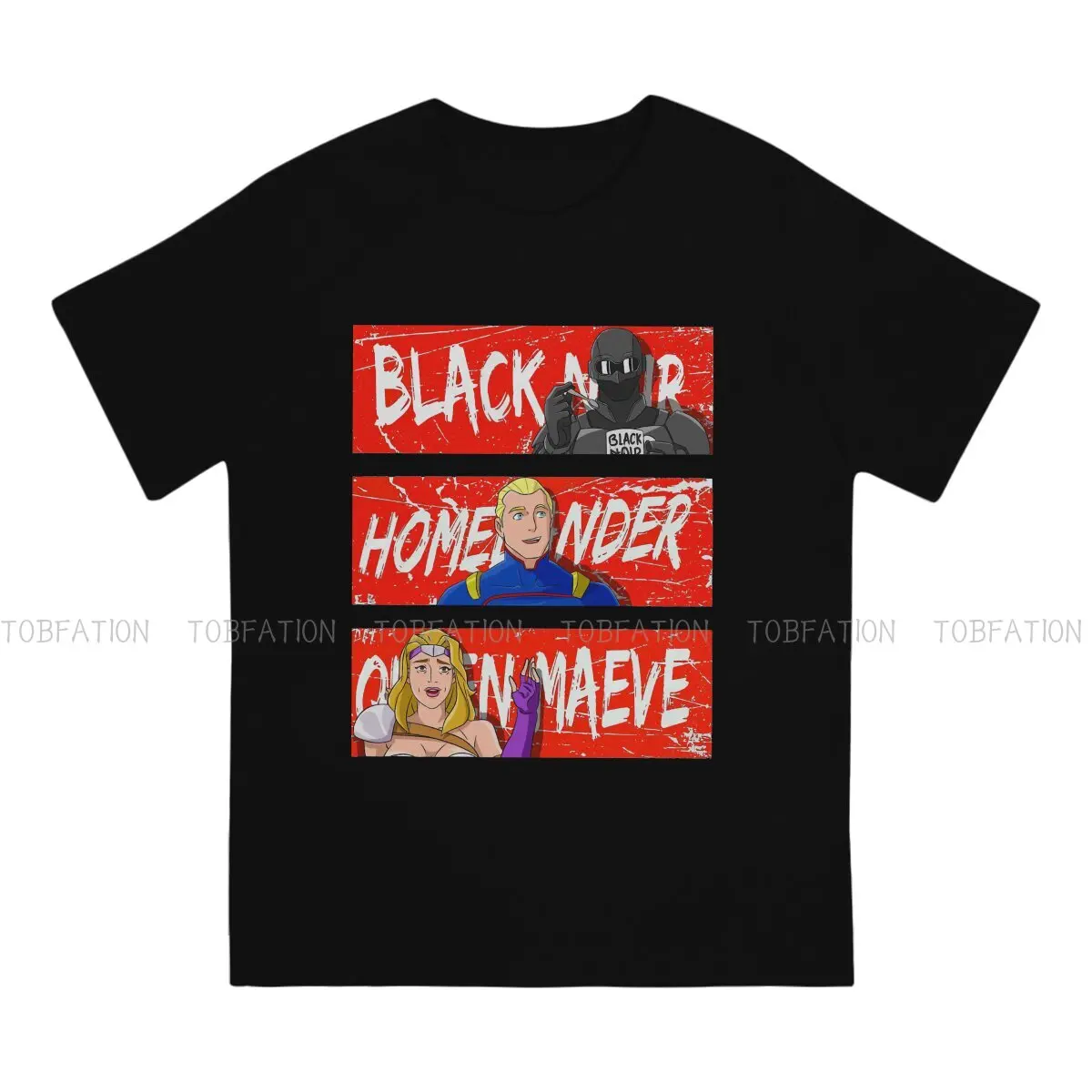 The Boys TV Show Black Homelander Maeve  T Shirt Vintage Homme High Quality Tshirt Big Size Crewneck Men Tshirts