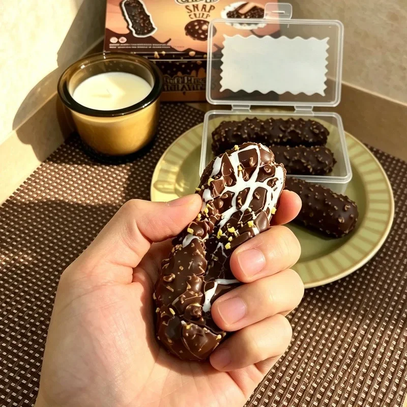 Crispy Chocolate Bar Squishy Fidget Toy Clay Filled Crunchy Texture Squeeze Stress Relief Adults Desk Toy Calming Sensory Gifts
