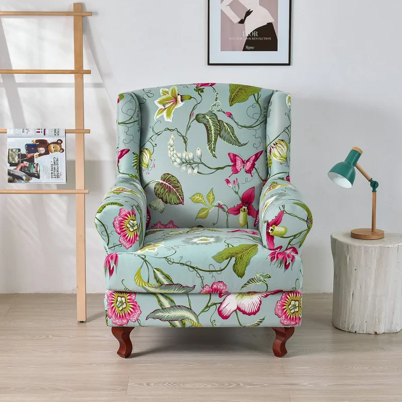 Single Sofa Chair Slipcovers Armchair Decoration Elastic Polyester Living Room Sofa Cover Stretch Floral Printed Couch Cover