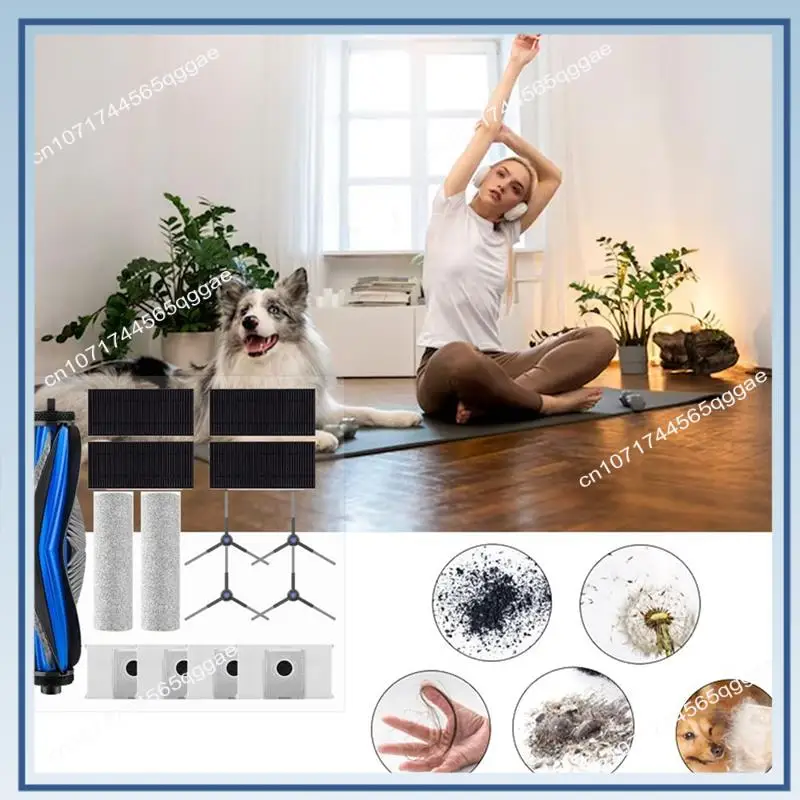 A67I Części zamienne do robota sprzątającego ECOVACS DEEBOT X8 PRO OMNI: szczotka główna, szczotki boczne, filtr HEPA, worki na mopy