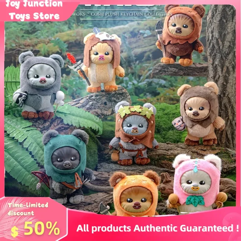 

Подлинные популярные игрушки «Звездные войны Ewok COSBI», плюшевая слепая коробка, брелок серии, подвеска, фигурки, загадочная коробка, фанаты, идеальный подарок на день рождения