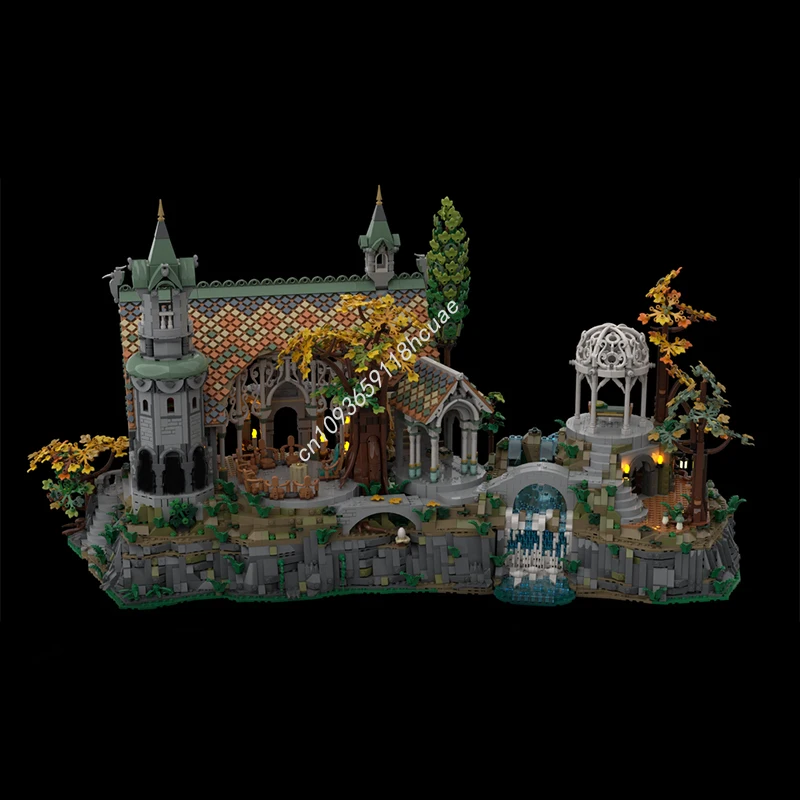 3640PCS MOC The Rings Rivendell BASE UPGRADE Model Building Blocks DIY Assemble Creative Spaceship Brick Toy Christmas Gift