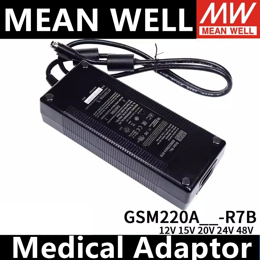 

Mean well GSM220A24-R7B Mobile clinical workstation GSM220A12/15/20/48 R7B 220W Medical Switching Power Supply Adapter