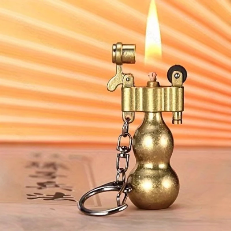 

Dolphin 738 Creative Hulu Keychain Lighter Small Fulu Pendant Lighter for Outdoor Sports Camping Travel，Cigarette accessories