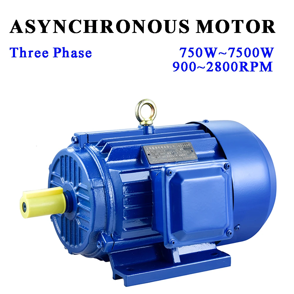 Asynchronous Motor 750W 1100W 1500W 2200W 3000W 4000W 5500W 7500W 900RPM 1400RPM 2800RPM 380V AC 50HZ Three Phase Input