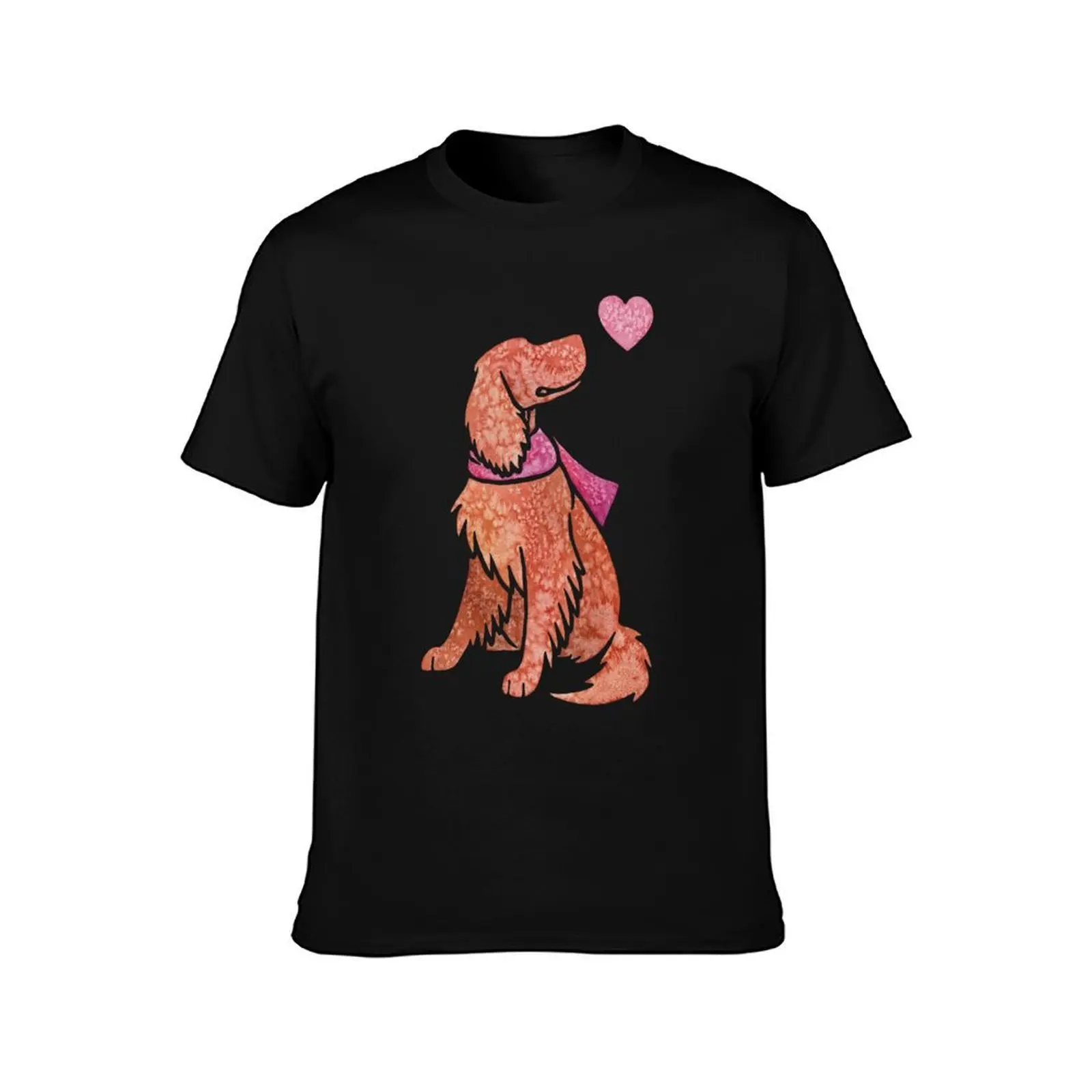 Watercolour Irish (Red) Setter T-Shirt cotton t shirts man 100% t shirts for man cotton T-Shirt