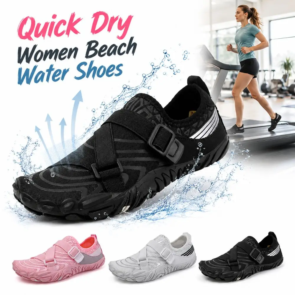 Quick Dry Women Water Shoes Adjustable Strap Breathable Canyoneering Shoes Abrasion-resistant Lightweight