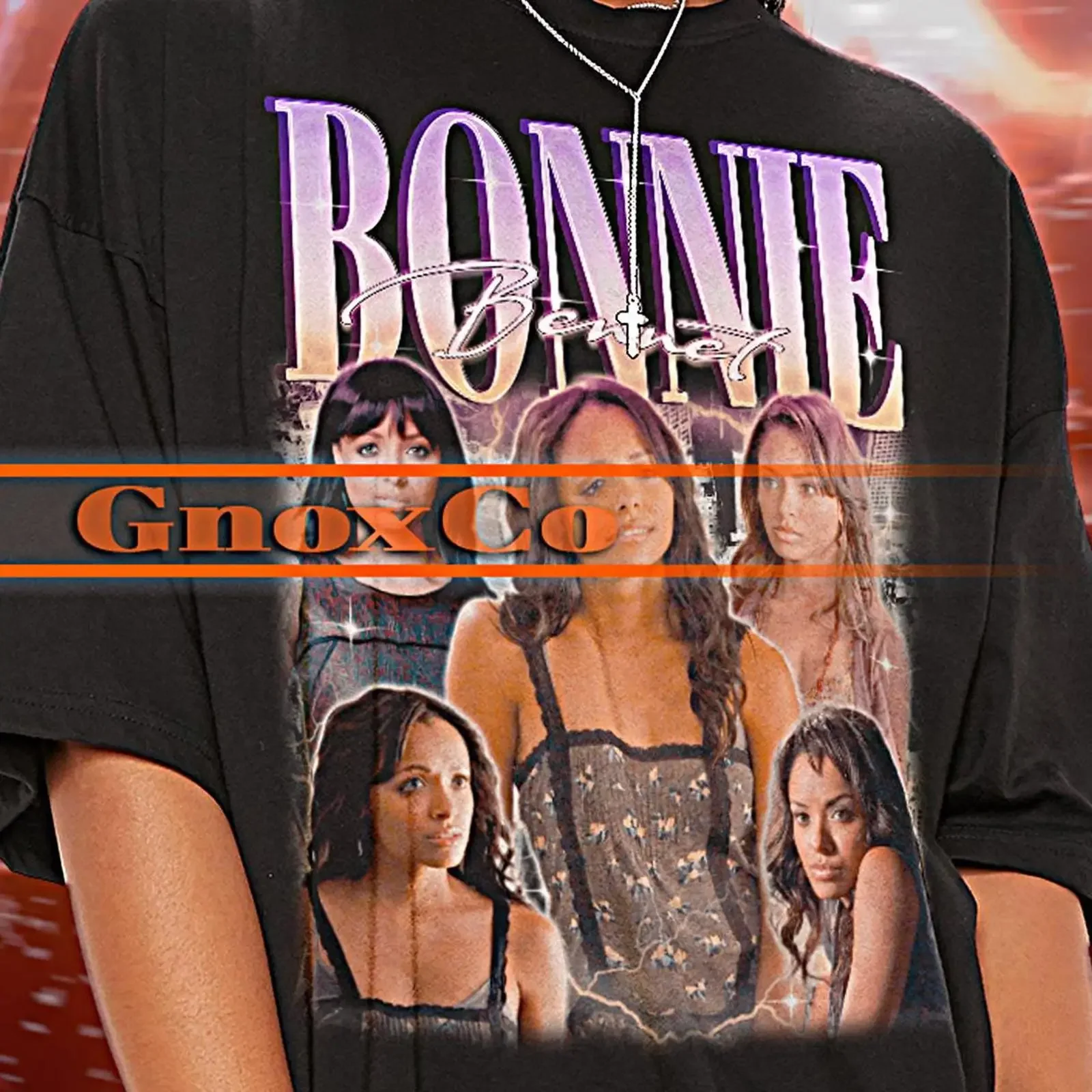 Винтажная футболка Bonnie Bennett в стиле бутлег-рэп, ретро 90-х, оверсайз, для фанатов, винтажная, с эффектом потертости, универсальная, уличная одежда, мужская, дышащая