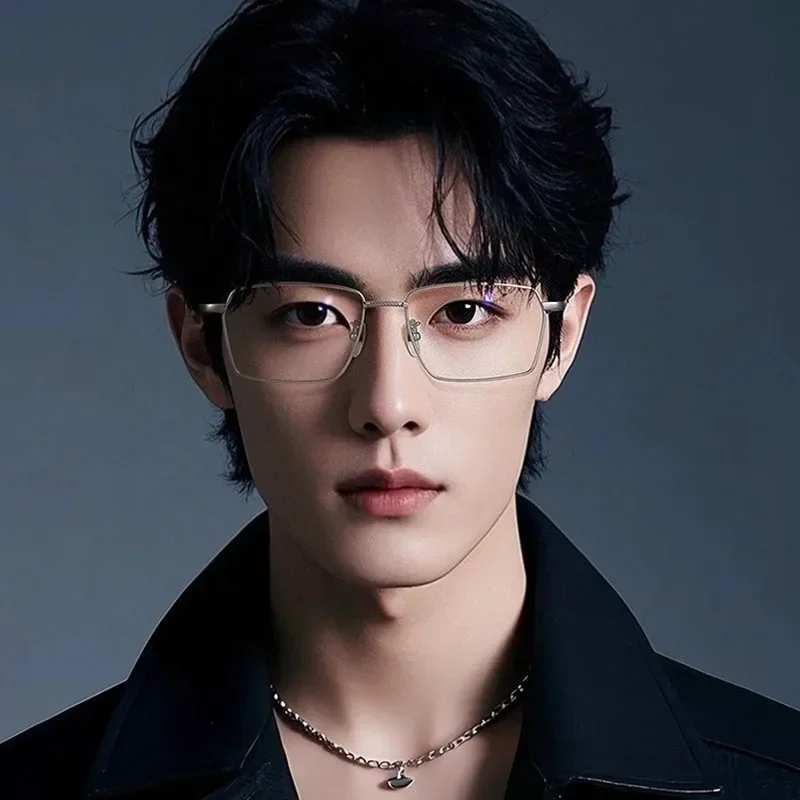 

Титановые квадратные очки Ollymurs: Новые ультралегкие мужские ретро-очки, модная оправа, качественные оправы для очков