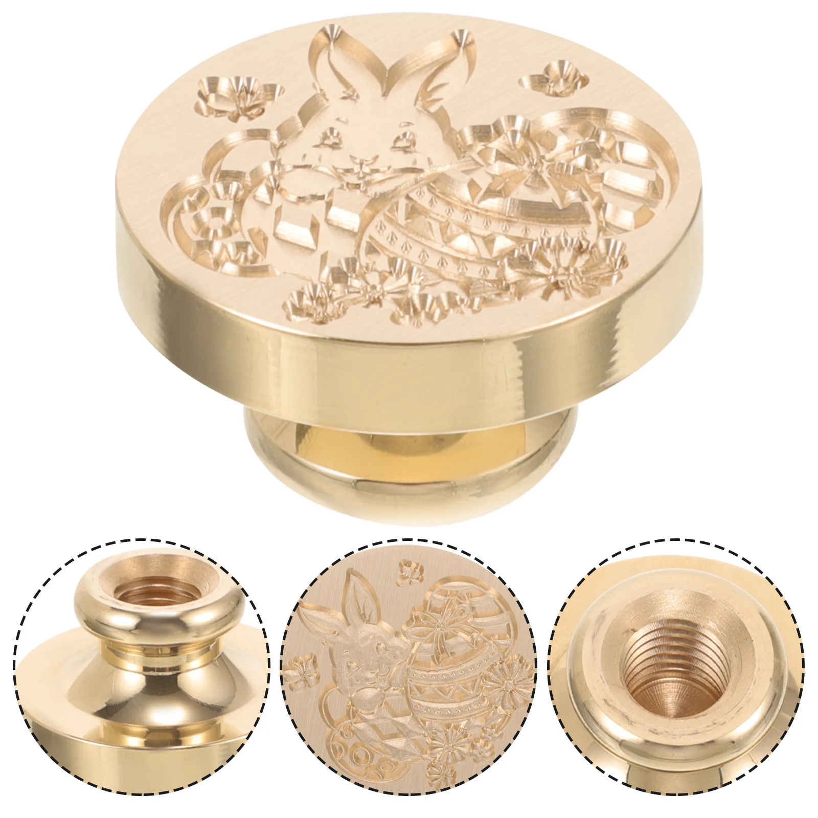 

Vintage Metal Wax Seal Stamp Easter Head Envelope Letter Decor DIY Handmade Cards Gifts Brass Durable Safe Portable