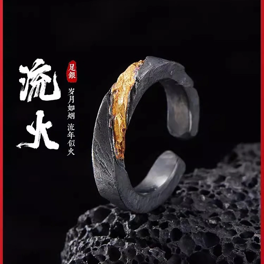 

Original hand-designed high-end fashion ring men's retro trend belief Joker opening retro new ring.