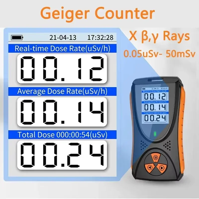 

HFS-10 High-Sensitivity Dose Alarm X Β Γ Rays Nuclear Radiation Detector 0.05uSv-50mSv Geiger Counter with Alarm Function