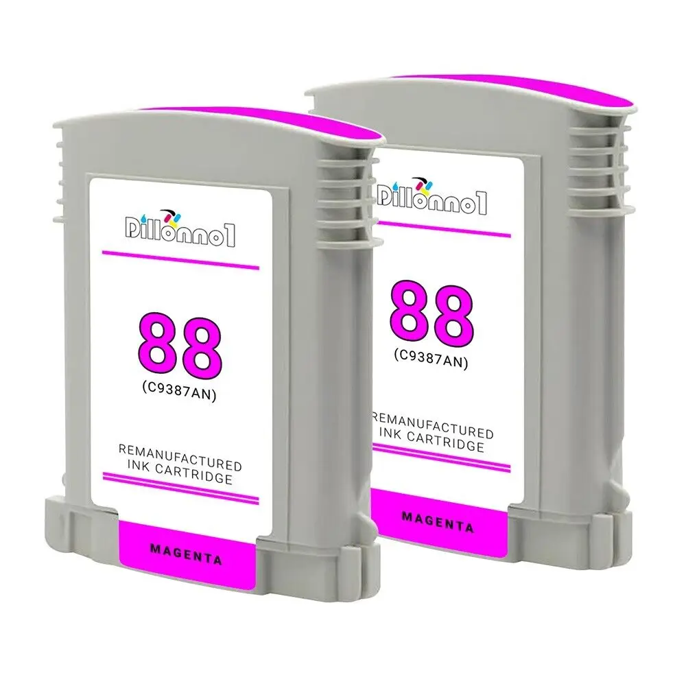 2-Pack Magenta Ink For HP 88XL For HP88XL C9392AN fits Officejet Pro K5400 K8600