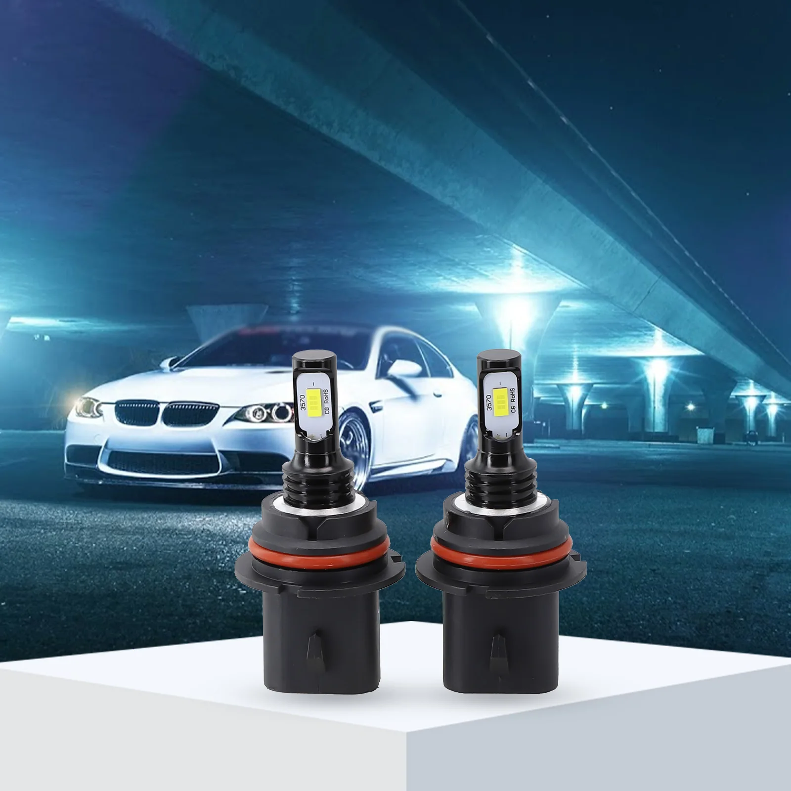 

2Pcs/set Auto LED Headlight Bulbs Conversion Kit 9007 HB5,CSP High & Low Beam 6000K Super White Car Headlamp LED Lights