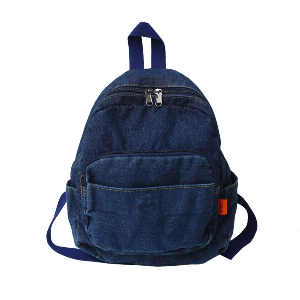 

Y2K Denim Backpack Japanese Style Street Style Vintage Handbag Shopping Bag Large Capacity Solid Crossbody Bag Women&Men