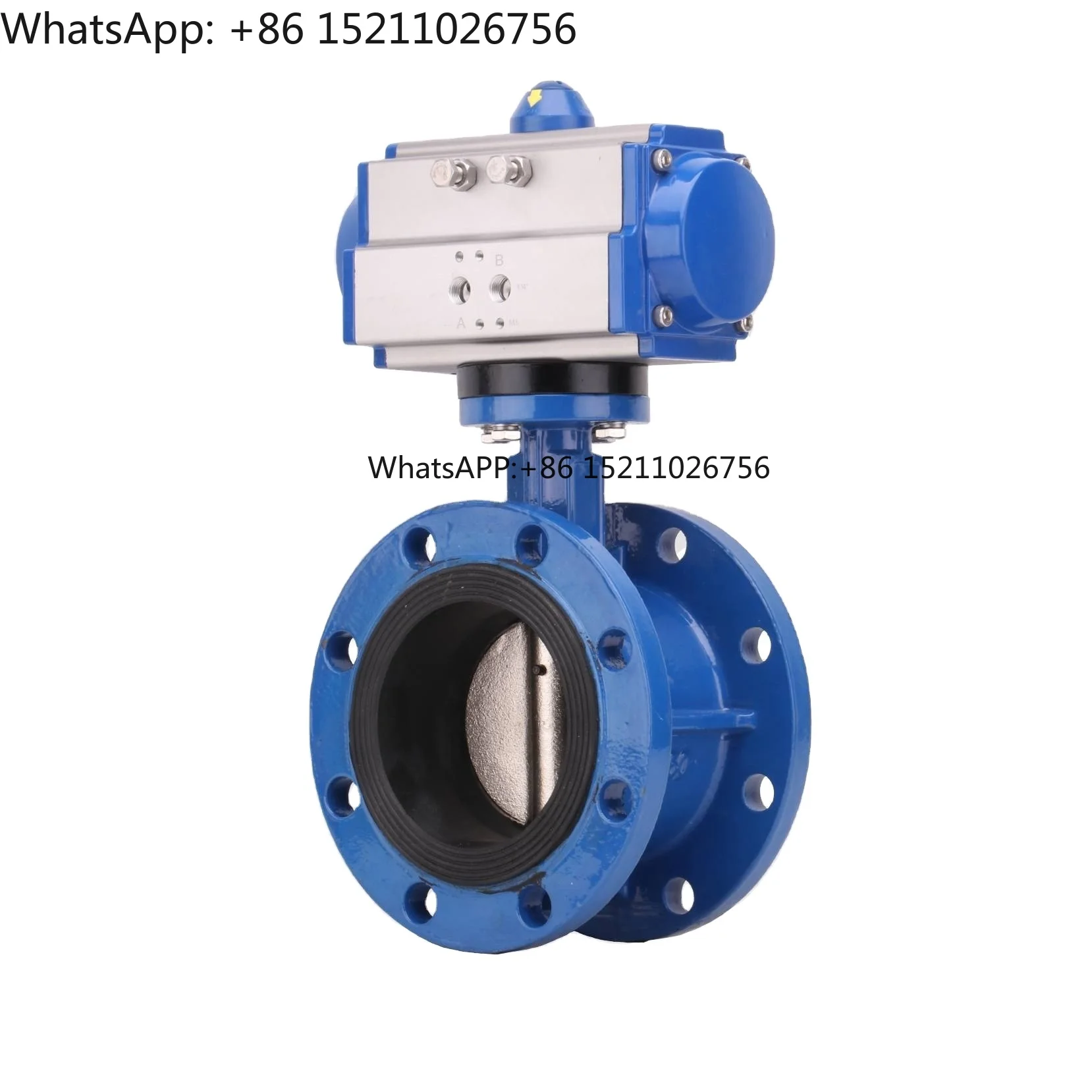 Pneumatic Flange Type Three Eccentric Center Butterfly Valve DN50-1200mm Flange Type Connection Switch Control Adjust Control