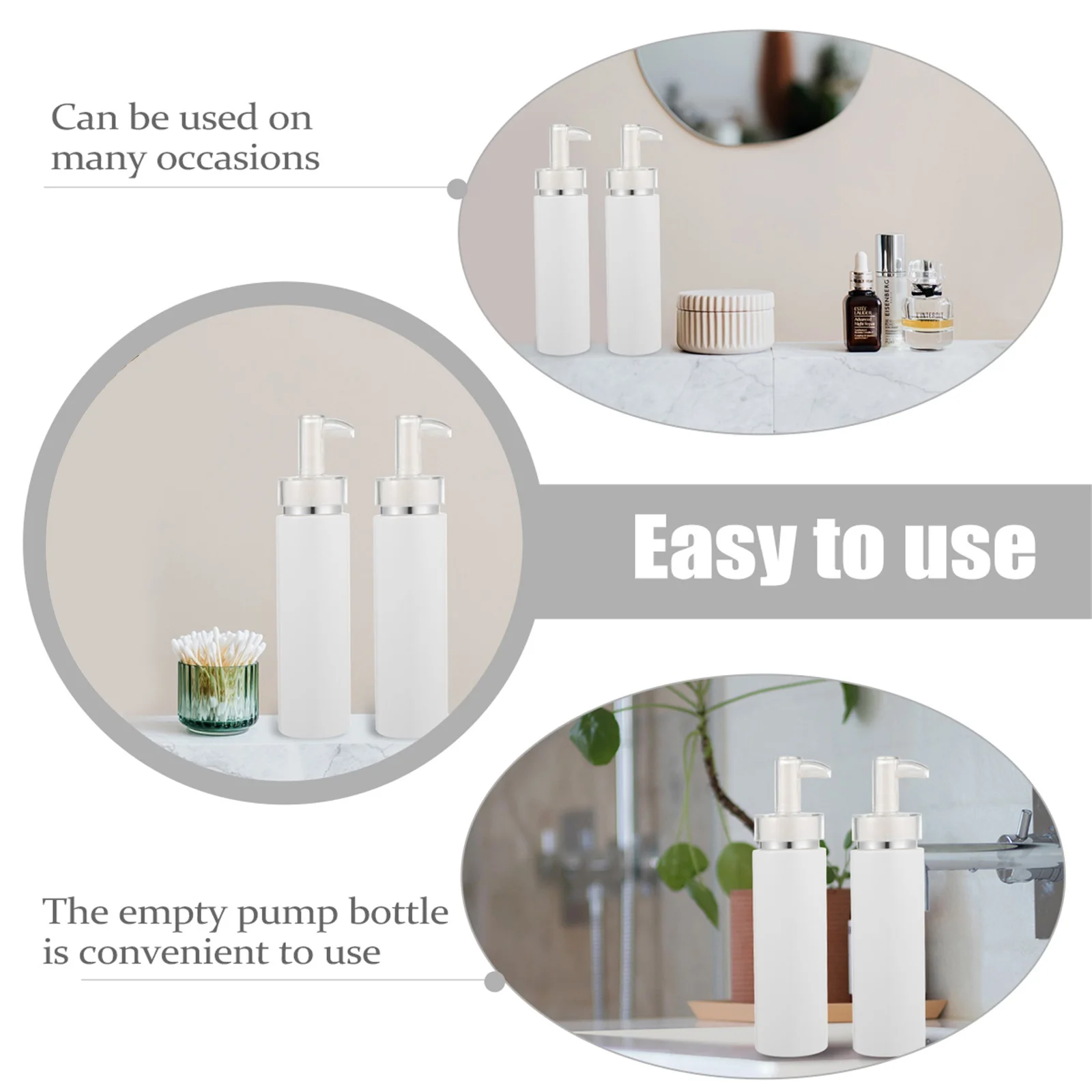 2 szt. Butelki na balsam z pompką, przenośne, podróżne, wielokrotnego użytku, puste butelki 200 ml do przechowywania kosmetyków, butelka na balsam