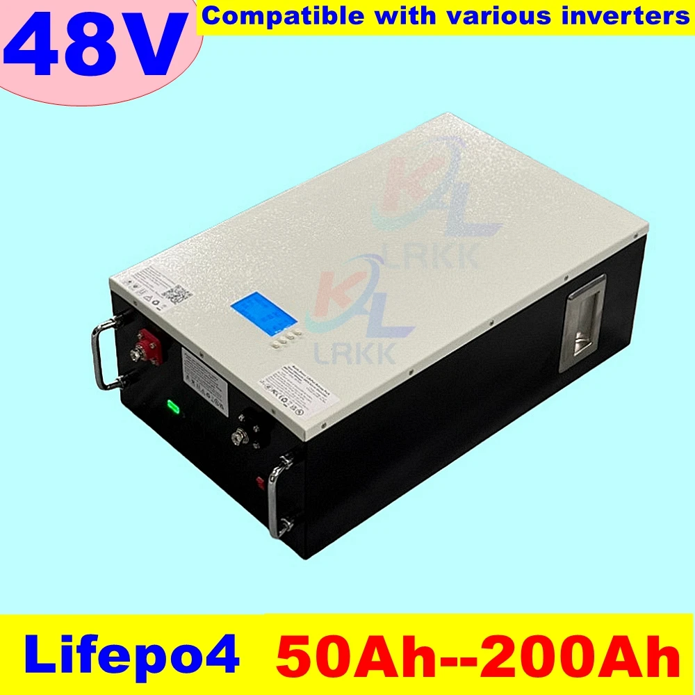 LRKK  2KW 3KW 5KW Wall Mounted 48V 50ah 100ah 150ah 200ah Lithium Lifepo4 Battery for Energy Storage PV Household Base Stations