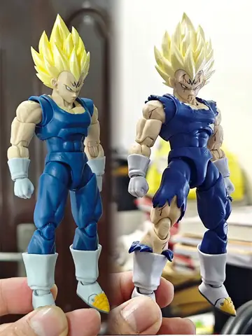 Black Hole Toys & TK Dragon Ball SHF Super Saiyan SSJ Majin Vegeta Battle Damage Full Power Anime Action Figures Models toys