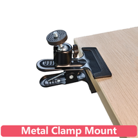 Metal Clamp Mount 1/4 Screw Adapter for GoPro Hero 13 12 11 10 9 insta360 SJCAM SJ4000 AKASO DJI OSMO Action Camera Accessories